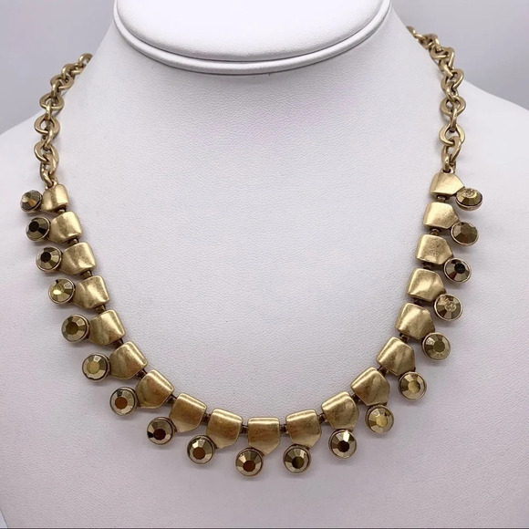 J. Crew Gold Crystal Collar Necklace - Picture 1 of 3